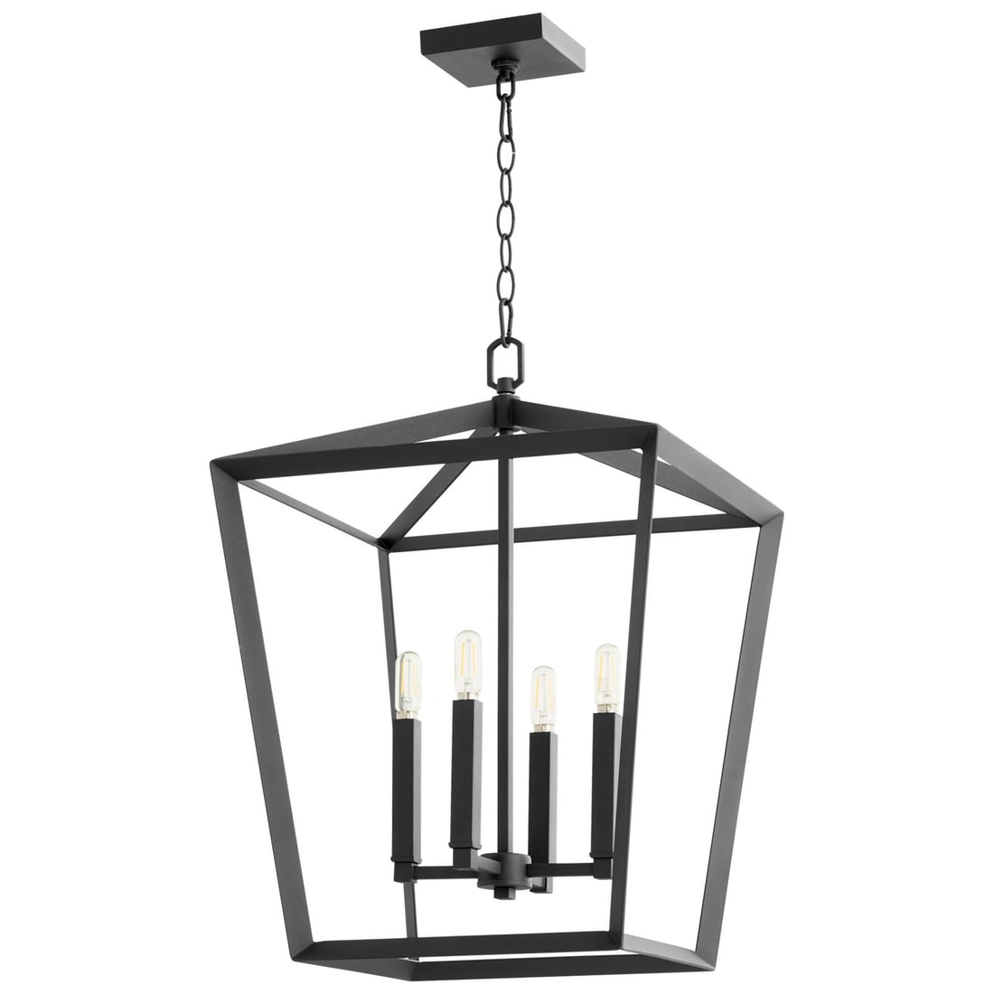 Cyan Noir Iron 4-Light Hyperion Bowl Chandelier Geometric Design (1 of 9)