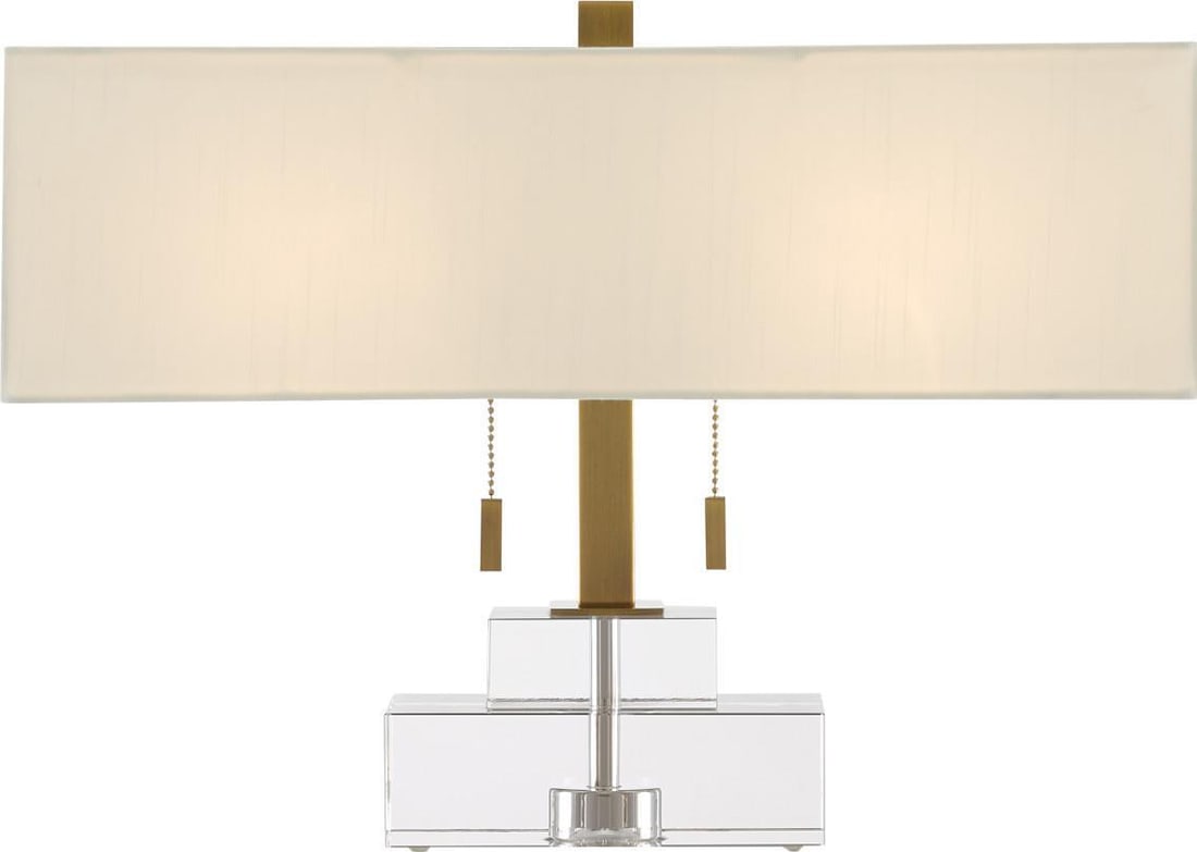Currey Chiara Table Lamp Brass Optic Crystal Transitional Style: Currey Chiara Table Lamp Brass Optic Crystal Transitional Style Illuminate your space with the Elegant Chiara Table Lamp, designed in a charming antique or vintage style. This exquisite lamp features 