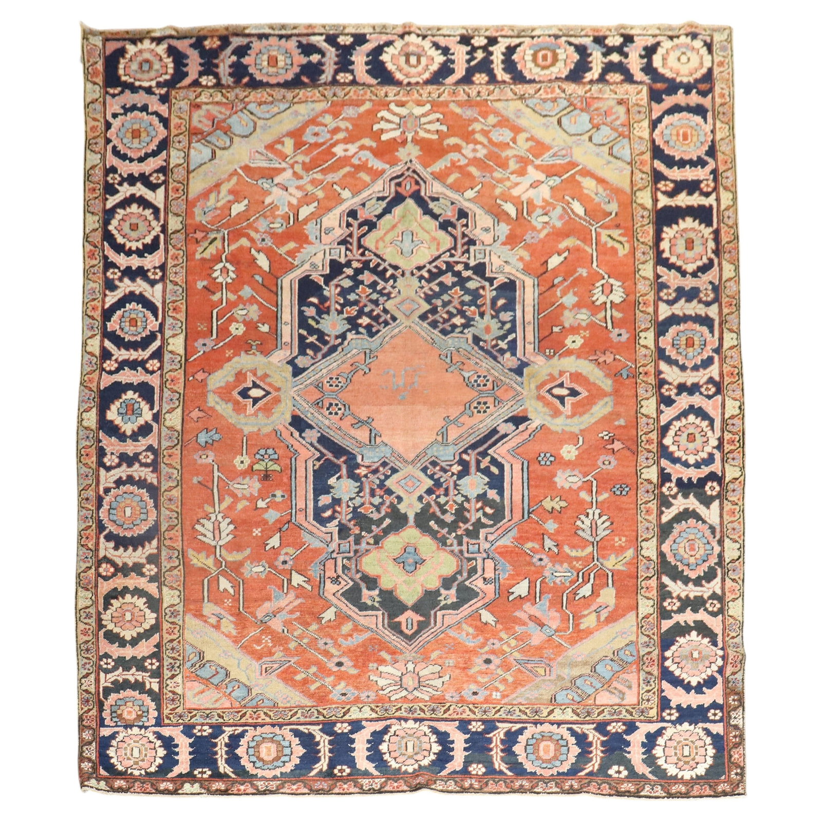 Signed Heriz wool hand knotted room rug 8' 3 x 10' 10 (1 of 13)