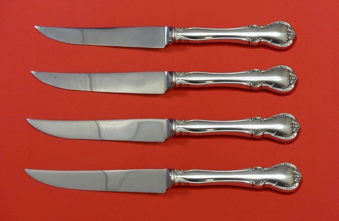 Towle French Provincial Sterling Silver Steak Knife Set 4pc Custom Made (1 of 2)