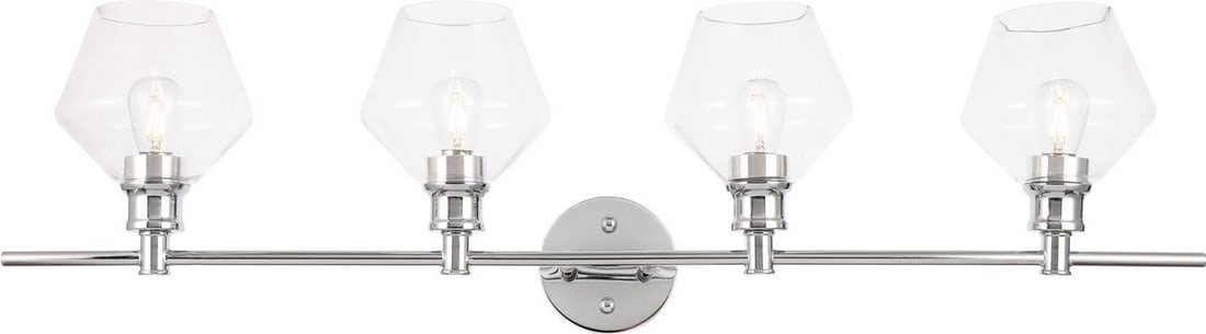 Elegant Lighting Gene Chrome Wall Lamp 4 Lights UL-Listed (1 of 1)