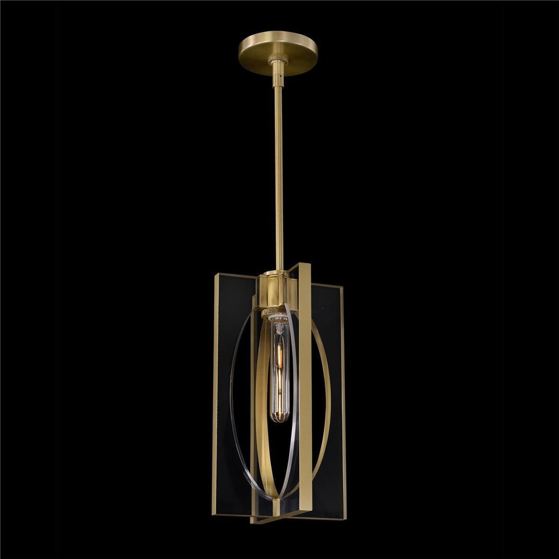 John-Richard Genesis Adjustable Brass Droplight Fixture 1-Light (1 of 1)