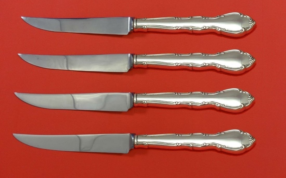 Andante by Gorham 4pc Sterling Silver Steak Knife Set Custom Made 8.5" (1 of 2)