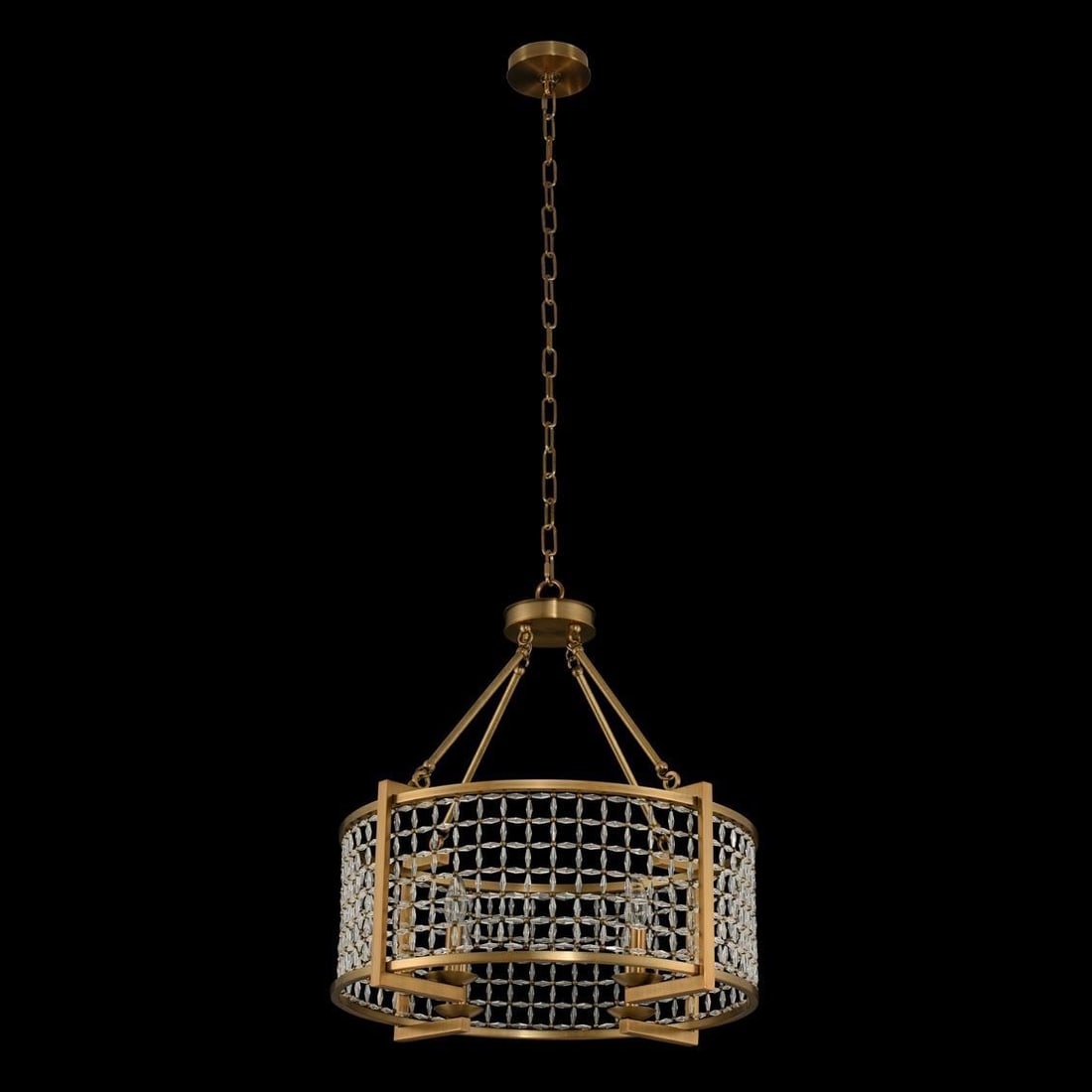 Kalco Verona Art Deco Pendant Light with Crystal Accents (1 of 1)