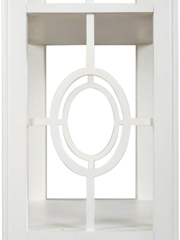 Oliver Home Contemporary Ghost White Wood Etagere 76H 30W 14D (1 of 1)