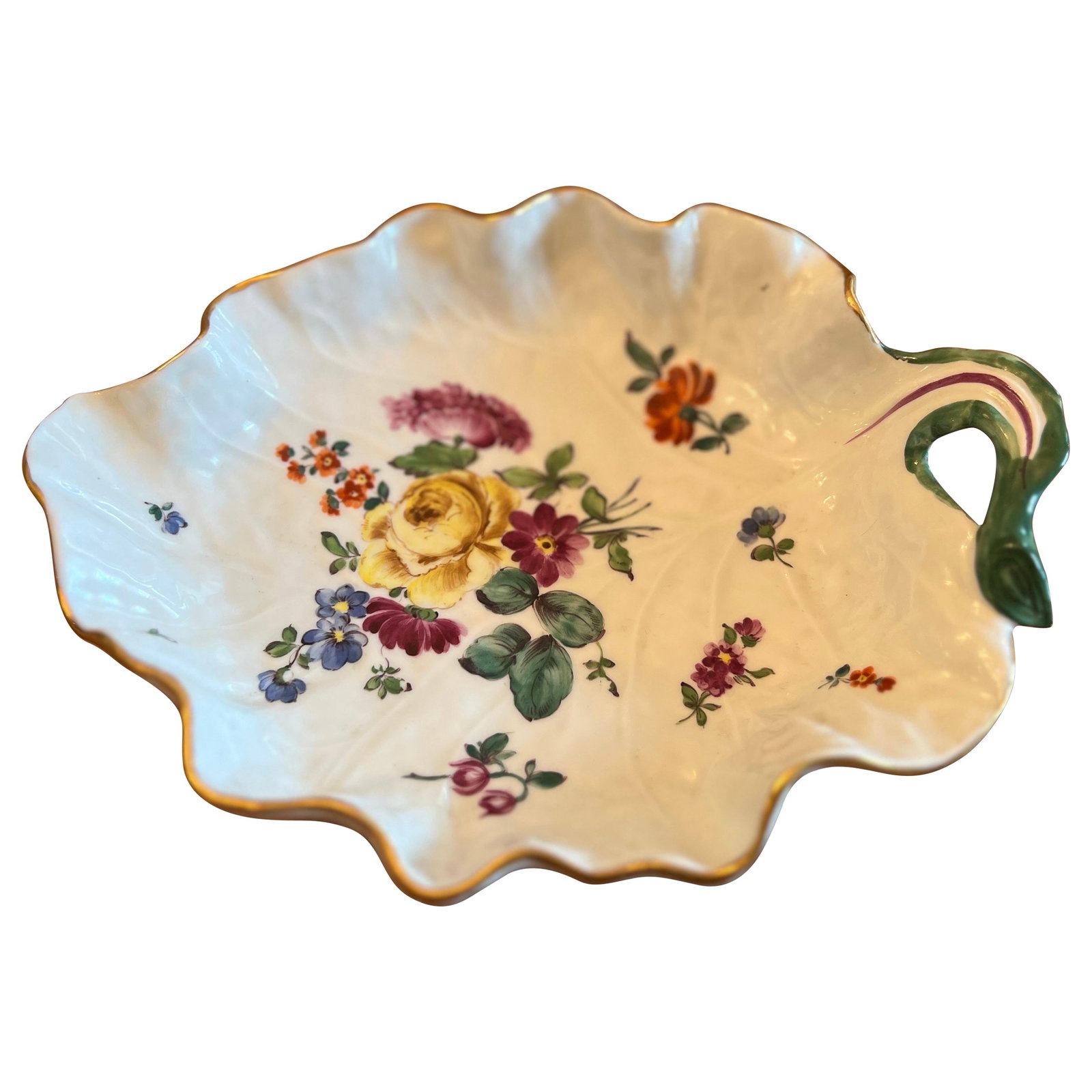 Le Tallec Organic Leaf Porcelain Dish for Tiffany & Company: Le Tallec Organic Leaf Porcelain Dish for Tiffany & Company This exquisite dish, crafted by Le Tallec for Tiffany & Company, showcases a unique organic leaf form design, making it a stunning addition