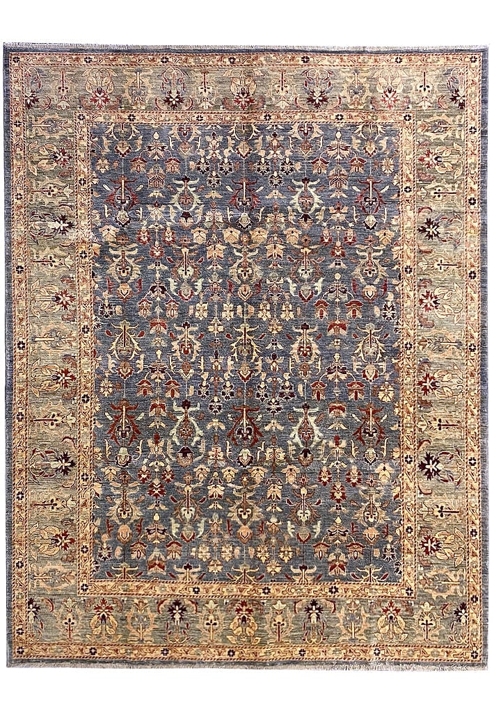 Handcrafted 8' x 10' Chobi Ziglar Rug in Natural Wool (1 of 10)