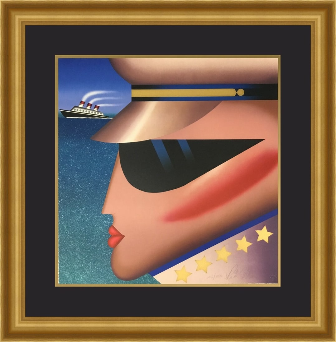 Robin Morris Commodore L/ED Pencil Signed Serigraph Framed Art Deco: Robin Morris Commodore L/ED Pencil Signed Serigraph Framed Art Deco This exquisite limited edition serigraph titled "Commodore" by artist Robin Morris captures the essence of Art Deco style. Created b