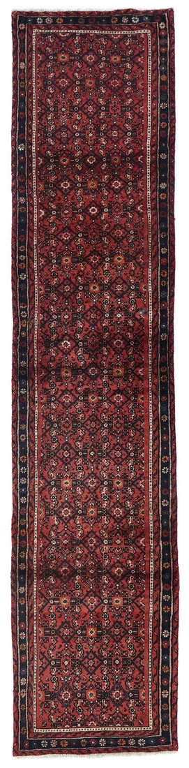 Handmade Wool Tribal Runner Rug 2'9 x 12'10 Vintage Floral (1 of 12)
