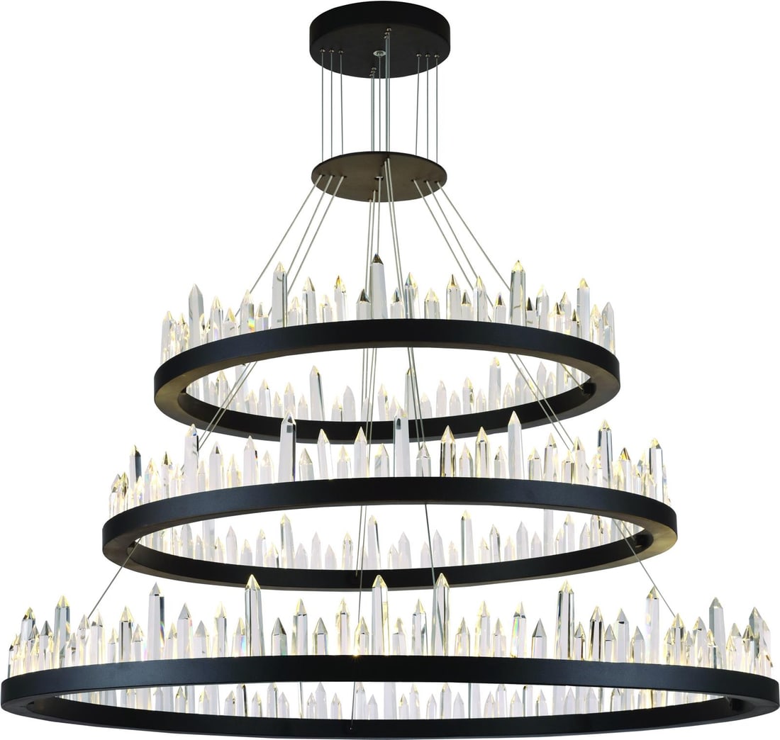 Elegant Lighting Malta Bowl Chandelier Satin Gray 128 LED Bulbs (1 of 1)