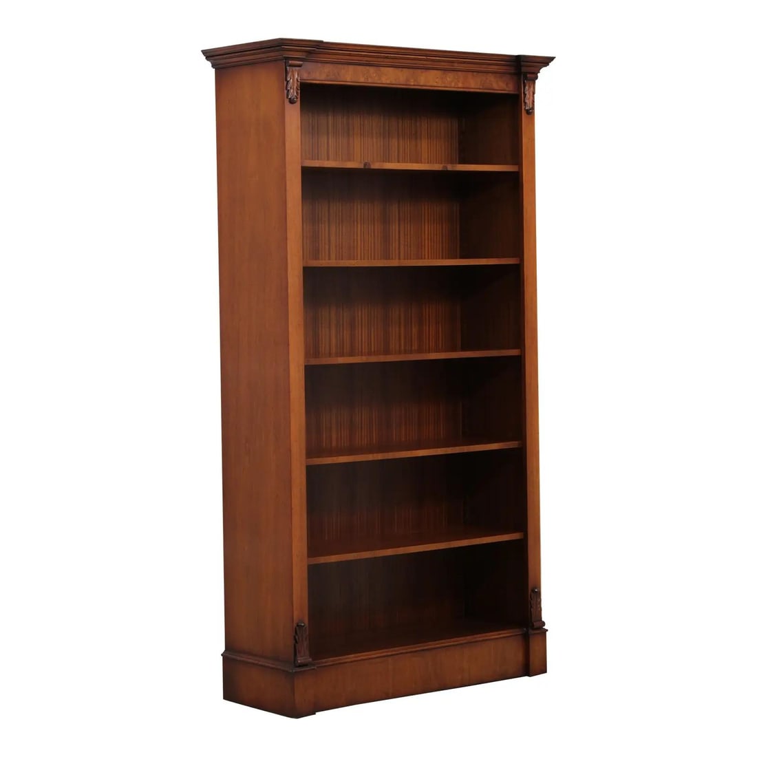 Walnut English Bookcase with Adjustable Shelves (1 of 10)