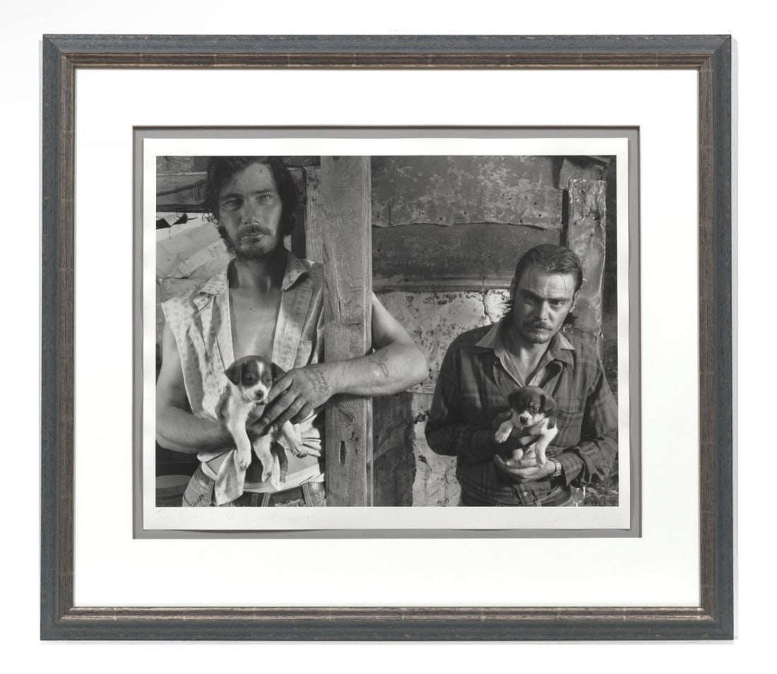 Shelby Lee Adams 'The Napier Brothers with Puppies' Silver Gelatin Print 25/25: Shelby Lee Adams 'The Napier Brothers with Puppies' Silver Gelatin Print 25/25 This exquisite silver gelatin print by acclaimed American photographer Shelby Lee Adams features 'The Napier Brothers wit