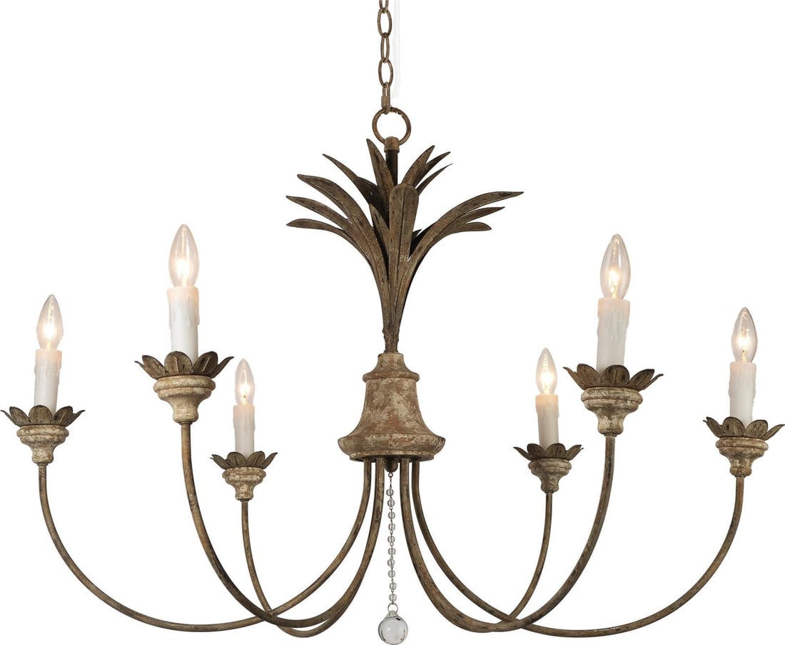 Terracotta Madaline Gray 6-Light Bowl Chandelier: Terracotta Madaline Gray 6-Light Bowl Chandelier Illuminate your space with this Elegant Mediterranean Style Chandelier, featuring a stunning blend of antique gray finish and intricate design. This bo