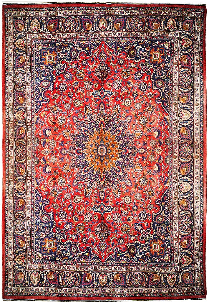 Handmade 9.7 x 13.8 Pearl Pink Sheikh-Safi Persian Isfahan Rug (1 of 6)