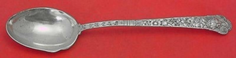Gorham Cluny Sterling Silver Serving Spoon 12.5" Monogrammed (1 of 2)