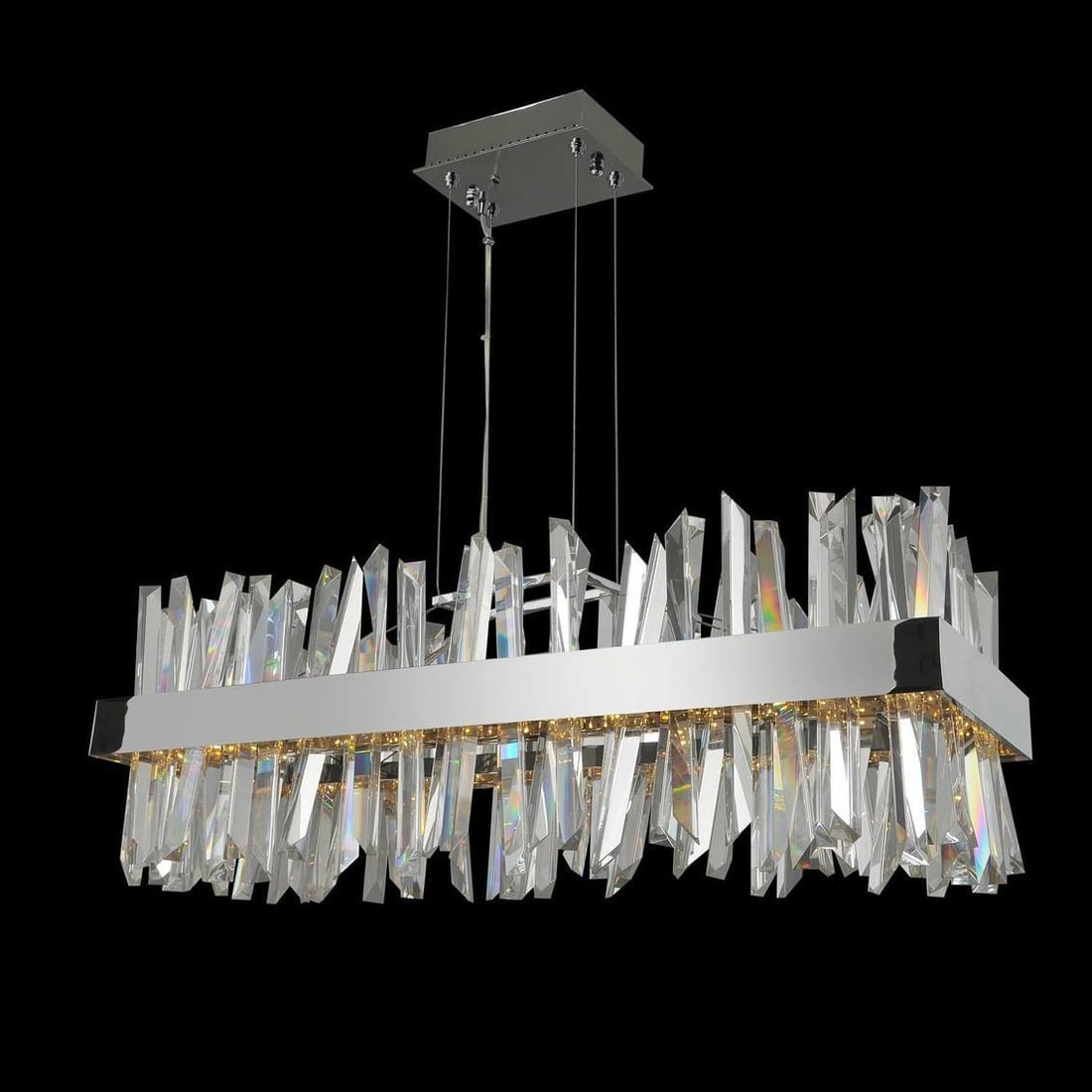 Kalco Glacier Contemporary Chrome LED Island Light 84W Dimmable (1 of 1)