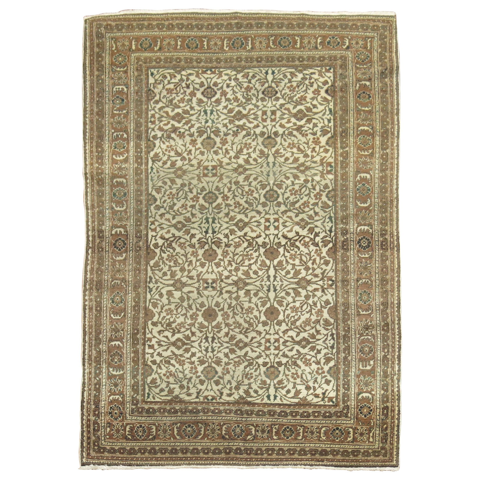 Zabihi Collection Vintage Turkish Wool Rug 46 x 67 Industrial Design: Zabihi Collection Vintage Turkish Wool Rug 46 x 67 Industrial Design Discover the beauty of this Zabihi Collection Neutral Vintage Turkish Rug, a stunning piece that adds an industrial charm to any sp