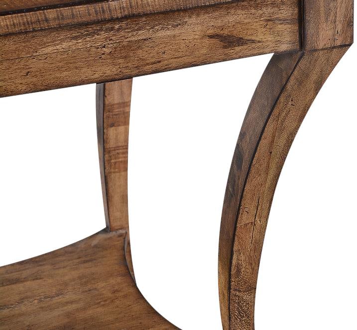 Bendale Rustic Pecan Solid Mango Square Lamp Table - 2