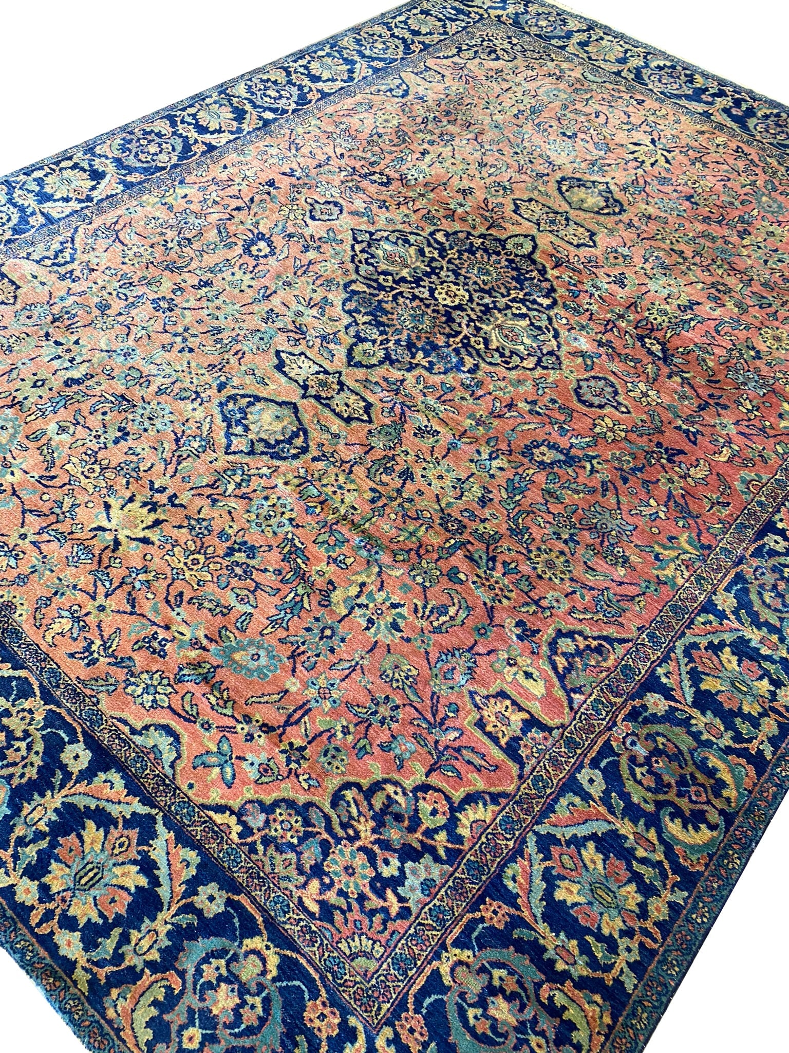 Authentic Antique Persian Rug 11' x 15' Hand-Knotted Soltanabad Design - 3