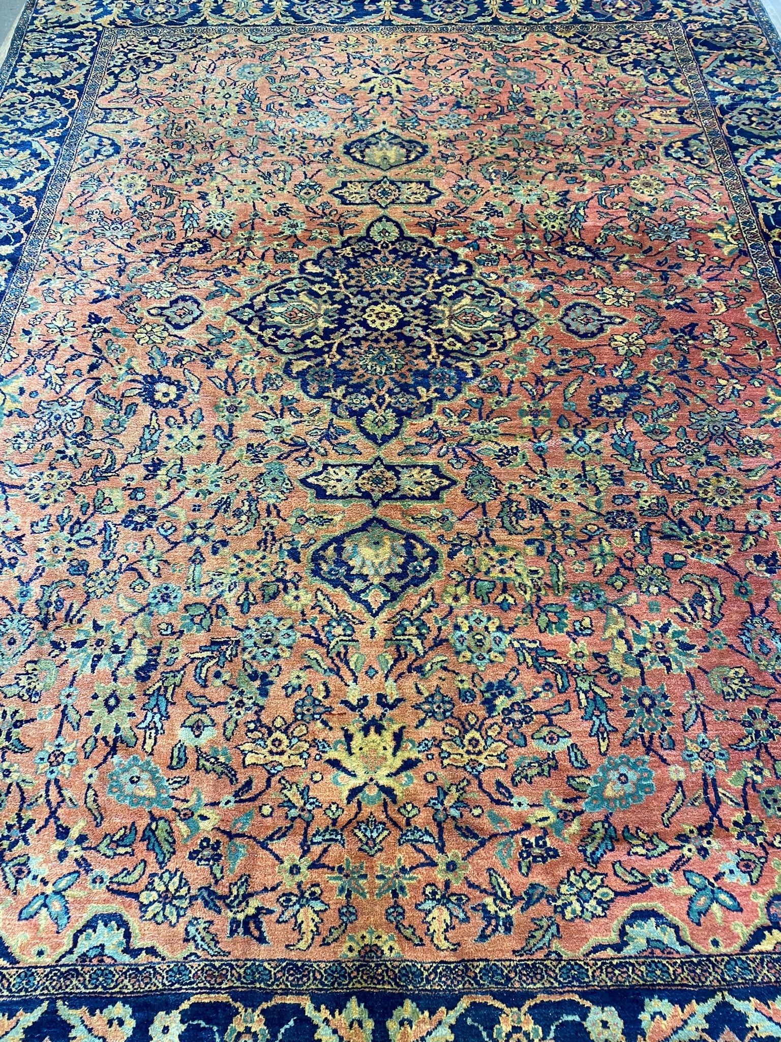 Authentic Antique Persian Rug 11' x 15' Hand-Knotted Soltanabad Design - 4