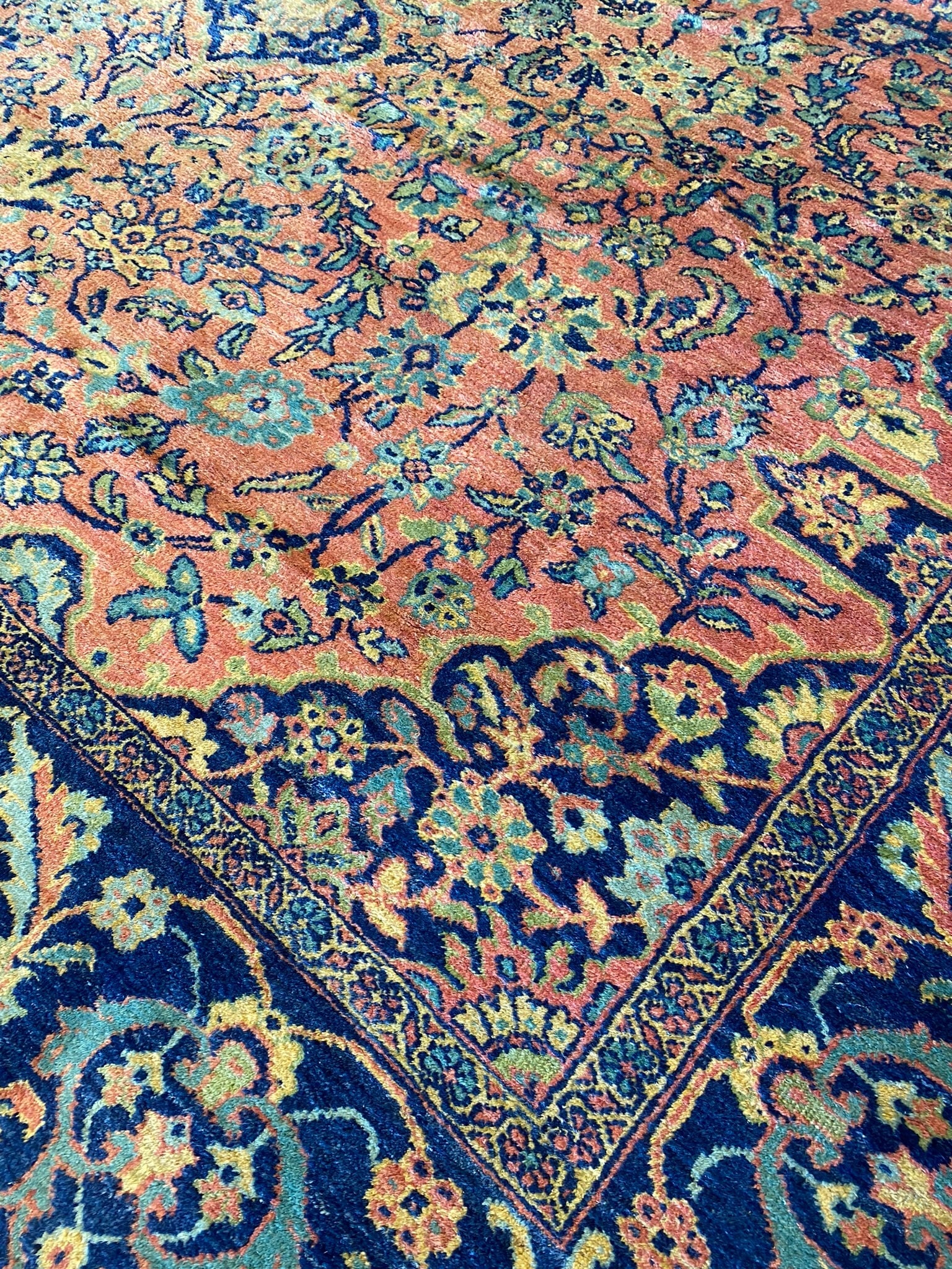 Authentic Antique Persian Rug 11' x 15' Hand-Knotted Soltanabad Design - 6