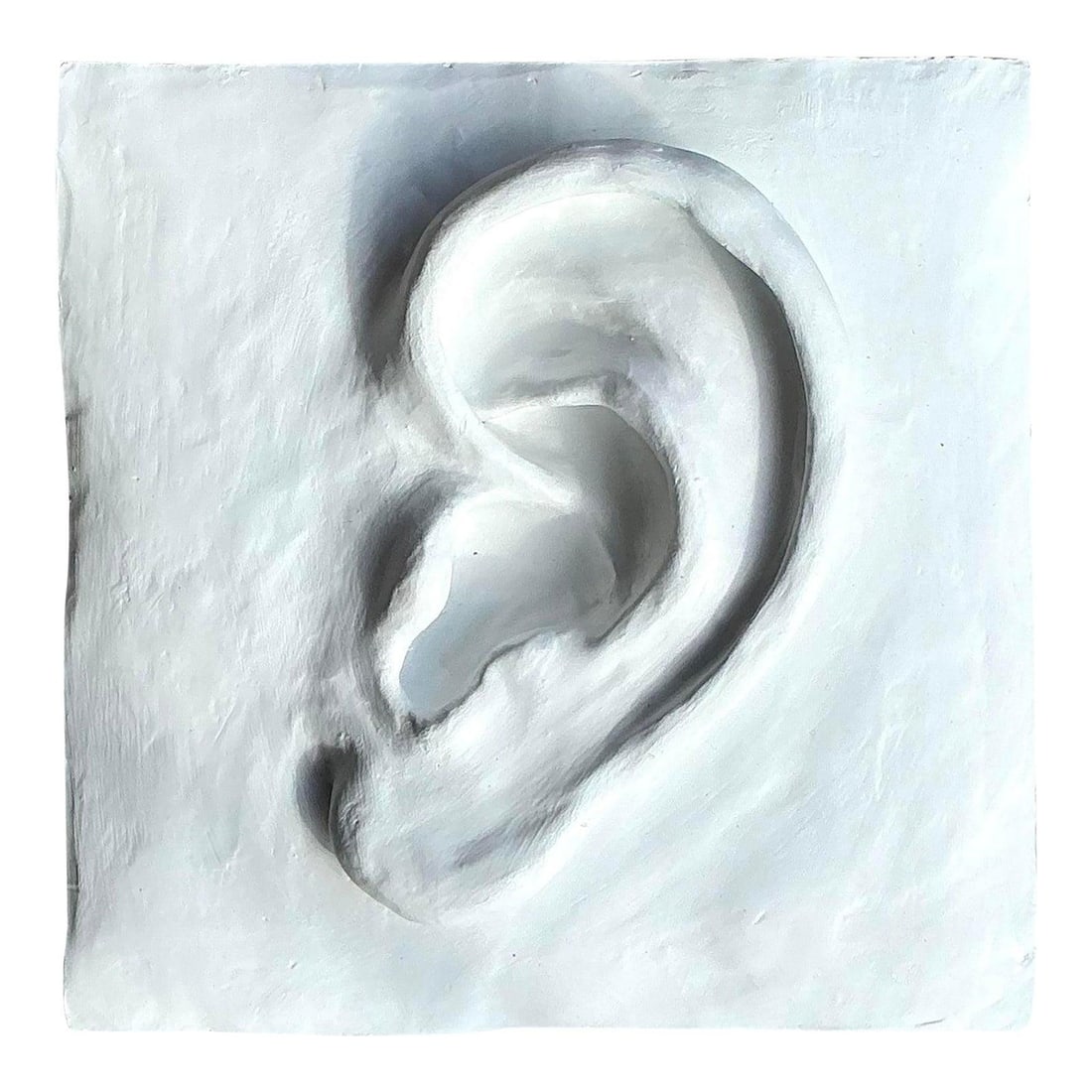 Artistic Vintage Boho Plaster Ear Relief 10.25" Wide (1 of 10)