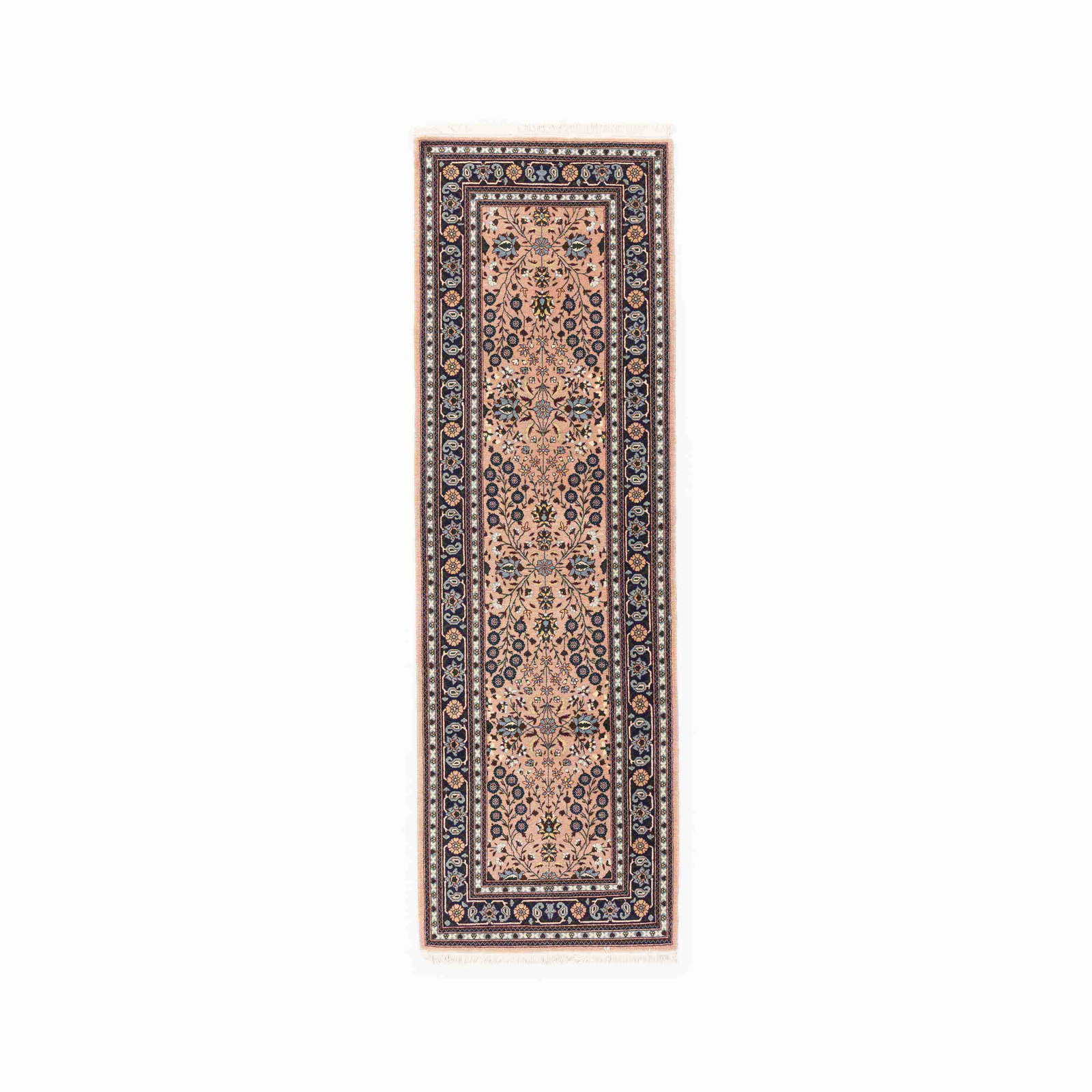 Authentic Handmade Hereke Carpet Wool on Cotton 29.5 x 92.1: Authentic Handmade Hereke Carpet Wool on Cotton 29.5 x 92.1 Experience the elegance of this Authentic Handmade Hereke Carpet, meticulously crafted from high-quality wool on cotton. This exquisite piec