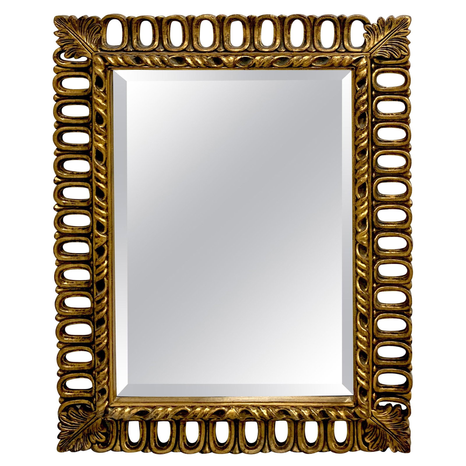 Neoclassical Hollywood Regency Gilt Ring Motif Mirror 1960s: Neoclassical Hollywood Regency Gilt Ring Motif Mirror 1960s This Hollywood Regency gilt ring motif mirror features a striking neoclassical design that adds elegance to any space. The mirror showcases 