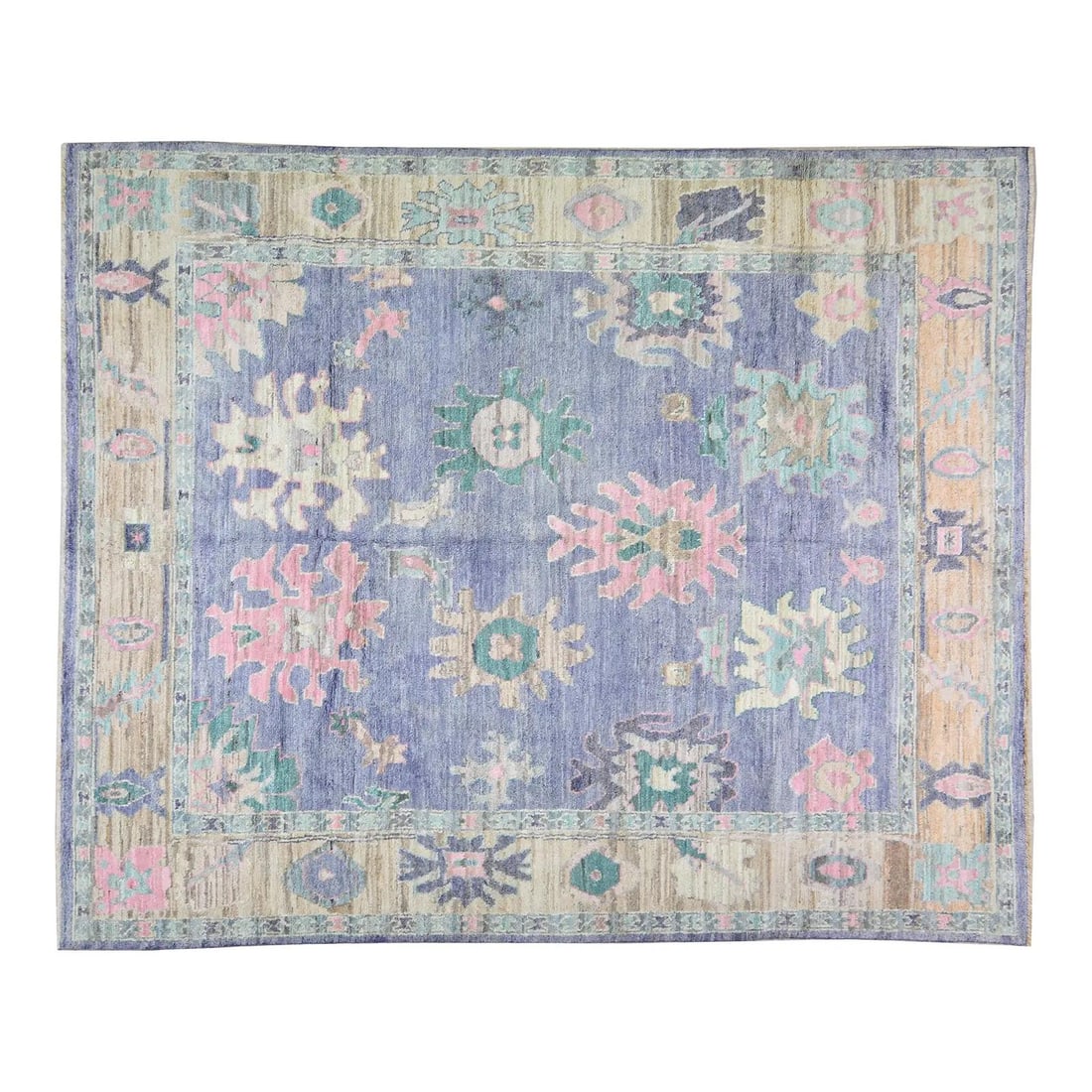 8'1 x 9'10 Wool Area Rug Turkish Oushak Hand Knotted Gold: 8'1 x 9'10 Wool Area Rug Turkish Oushak Hand Knotted Gold This Turkish Oushak rug is hand-knotted from wool using traditional craftsmanship, offering a blend of classic artistry and modern design. Its