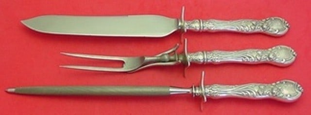 Reed & Barton La Parisienne Sterling Silver 3-Piece Carving Set: Reed & Barton La Parisienne Sterling Silver 3-Piece Carving Set This exquisite 3-piece roast carving set features the elegant La Parisienne pattern by Reed & Barton, crafted from high-quality sterling