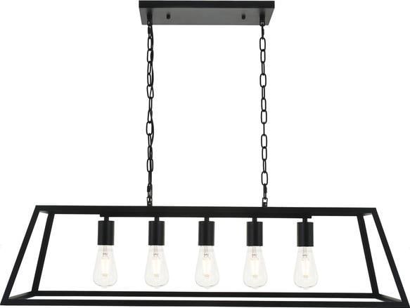 Elegant Lighting Adjustable Black Pendant Light Mid-Century Modern (1 of 1)