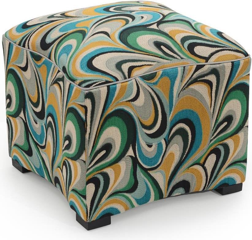 John-Richard Curved Ottoman Classic Design 19H x 20.50W x 20.50D: John-Richard Curved Ottoman Classic Design 19H x 20.50W x 20.50D Elevate your classic interiors with this luxurious curved ottoman. Crafted with high-quality fabric, this ottoman combines elegance and