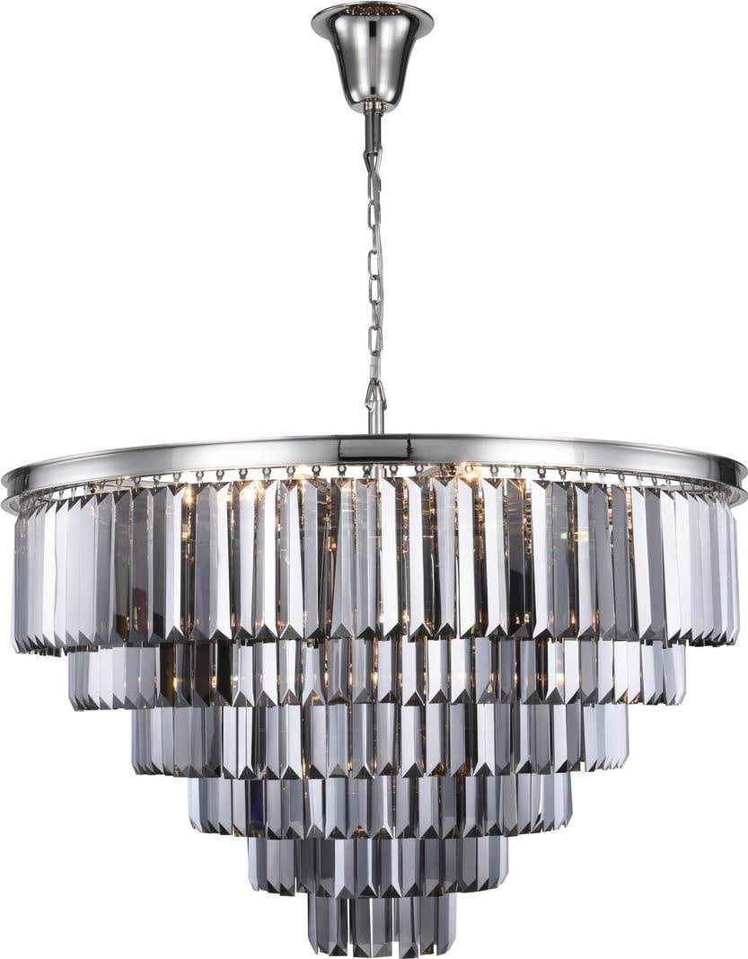 Elegant Sydney Crystal Pendant Light Polished Nickel Modern Design: Elegant Sydney Crystal Pendant Light Polished Nickel Modern Design Illuminate your space with the Elegant Sydney Pendant Light, a stunning fixture that combines modern style with luxurious materials. 