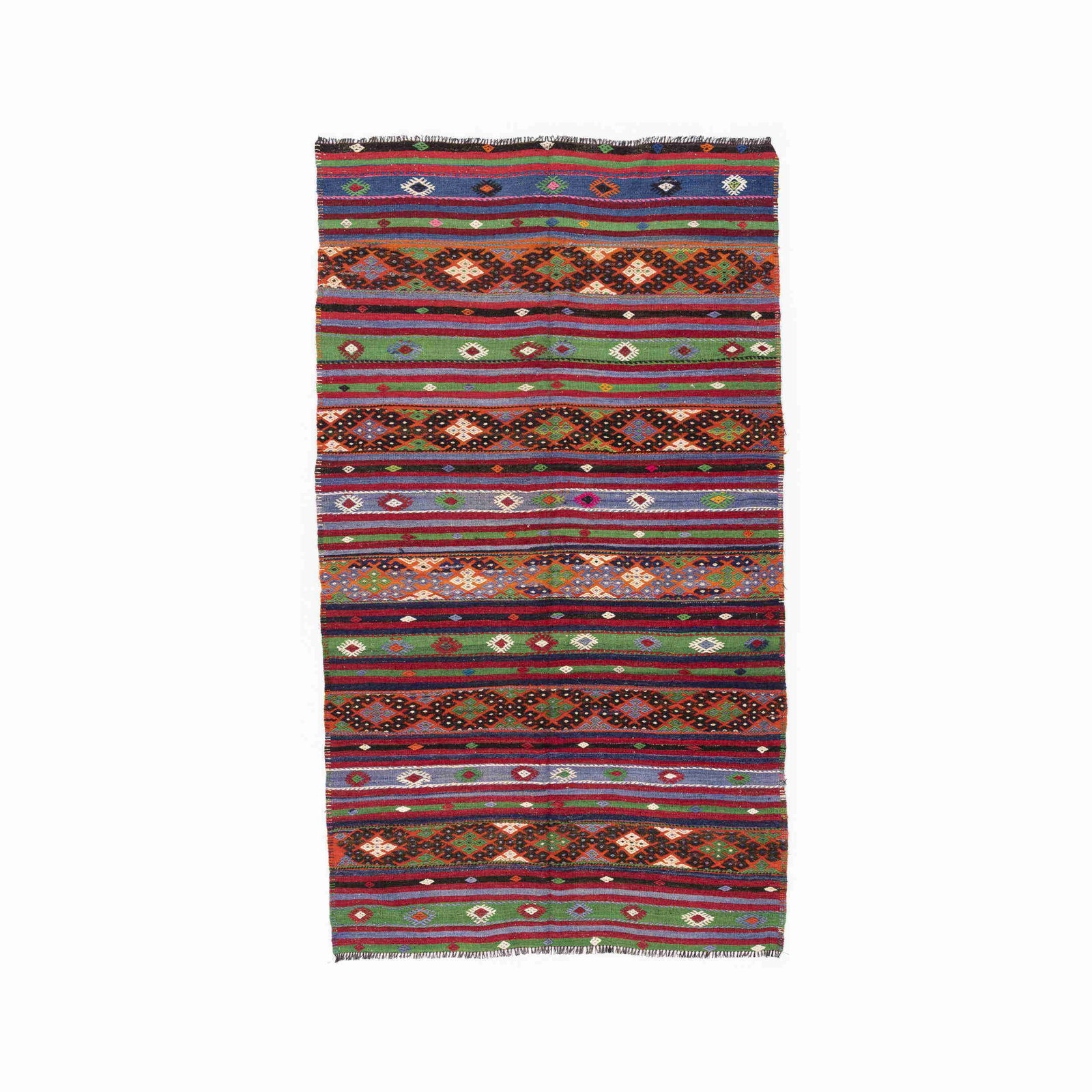 Authentic Anadol Handmade Wool Kilim 63 x 112.6 Inches (1 of 8)