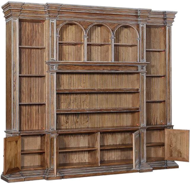 Rustic Pecan Old World Style Entertainment Center (1 of 5)