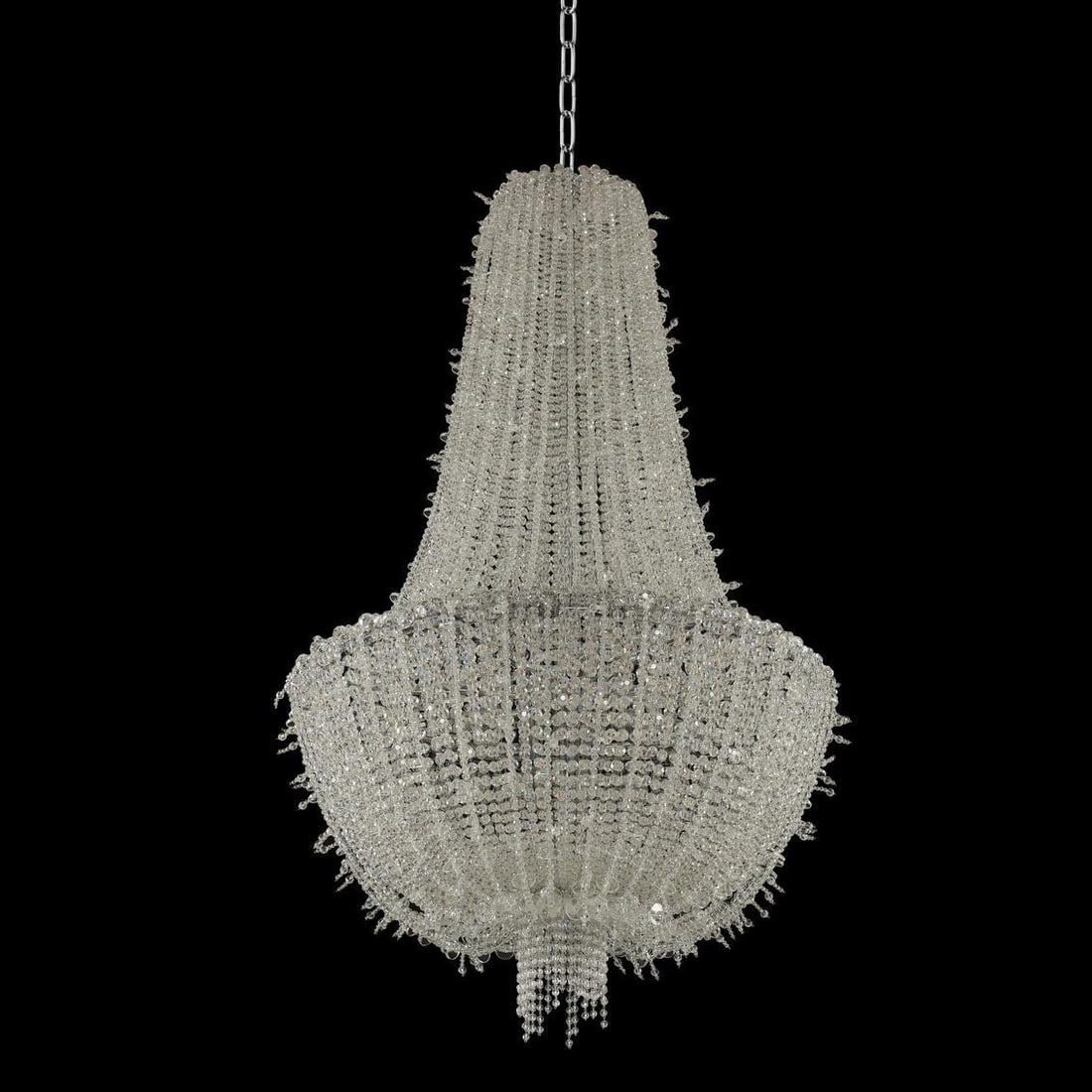 Kalco Cielo Contemporary Crystal Chandelier Chrome 15 Bulbs: Kalco Cielo Contemporary Crystal Chandelier Chrome 15 Bulbs Elevate your space with this stunning Contemporary Crystal Chandelier, designed to bring elegance and sophistication to any indoor setting. 