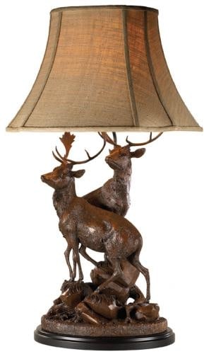 Grand Stags Lodge Style Resin Table Lamp 36 inches: Grand Stags Lodge Style Resin Table Lamp 36 inches This item is made at time of order. Please allow 42 to 70 days for production. Illuminate your space with this stunning Grand Stags Resin Lamp, featu