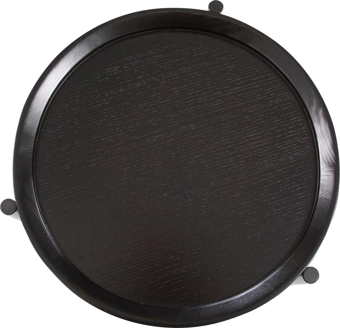Howard Elliott Soho Round Side Table Black Metal Minimalist Design (1 of 6)