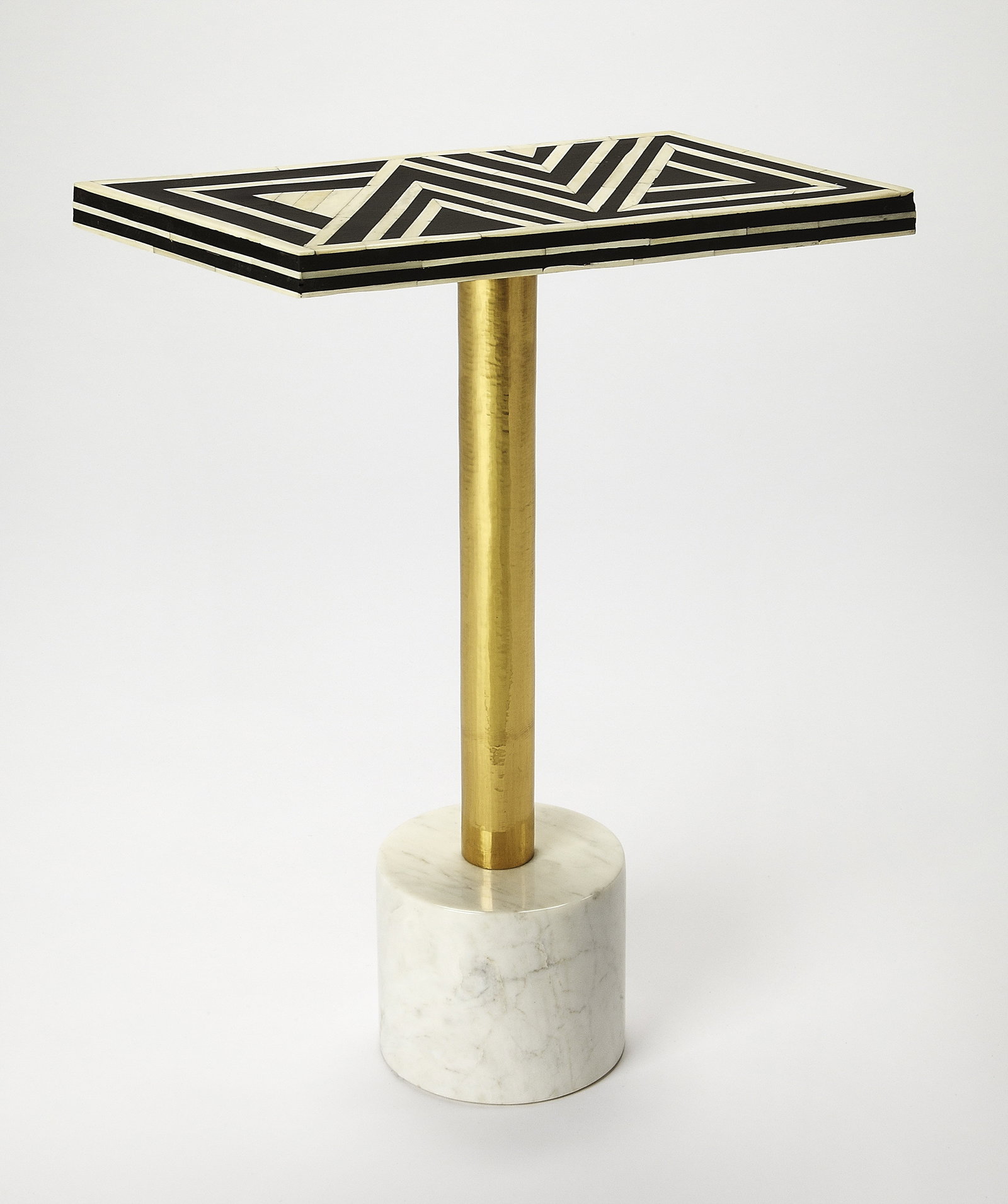Butler Draper Chic Marble Brass Accent Side Table (1 of 5)