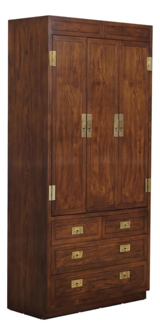 Oak Henredon Armoire with Brass Hardware (1 of 10)