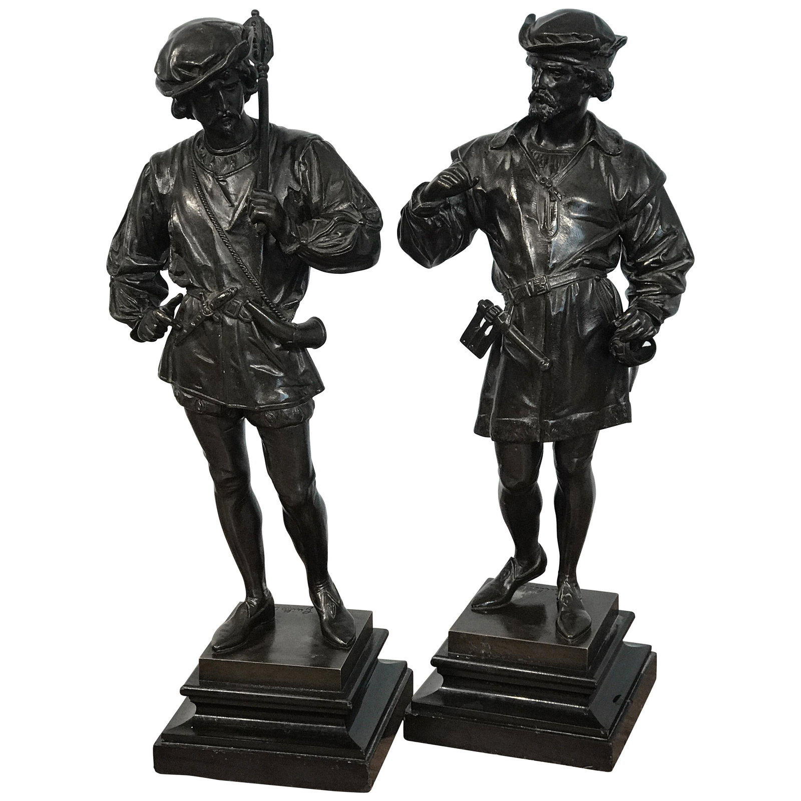 Set of 2 Signed Orientalist Bronzes by Anatole Guillot (1 of 18)