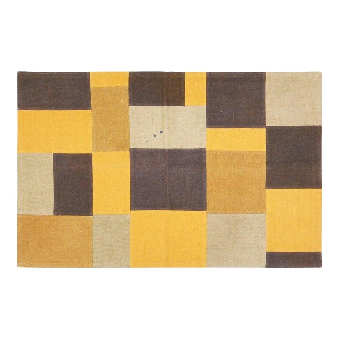 Turkish Oushak Wool Rug Hand Knotted 3'1" x 5' Soft Contemporary Vintage: Turkish Oushak Wool Rug Hand Knotted 3'1" x 5' Soft Contemporary Vintage This vintage Turkish Oushak rug is hand-knotted from organic wool, offering natural colors and a soft texture. It features a co