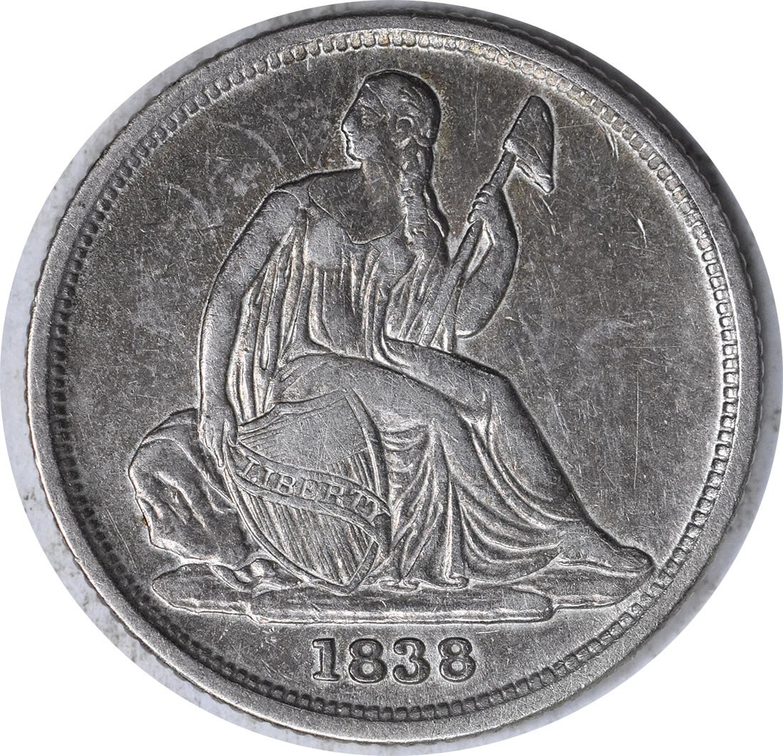 1838-O Liberty Seated Dime 10C Silver Uncertified Christian Gobrecht Design (1 of 2)