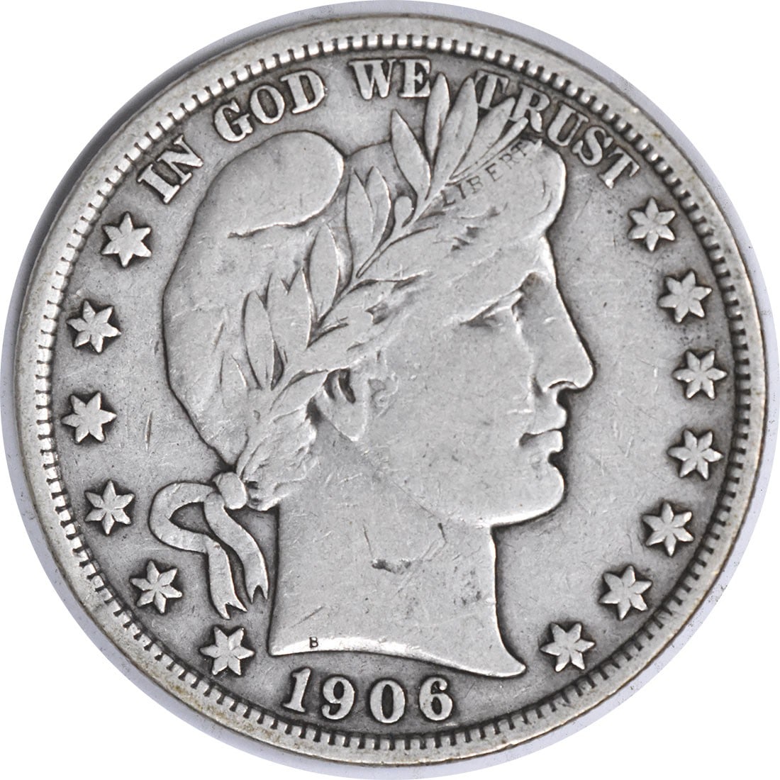 1906-D Barber Silver Half Dollar 50C Uncertified by Charles E Barber (1 of 2)
