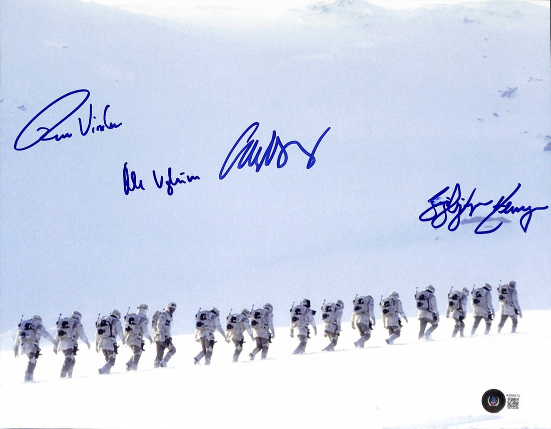 11x14 Star Wars Hoth Rebel Troopers Signed Photo Beckett Authenticated (1 of 1)