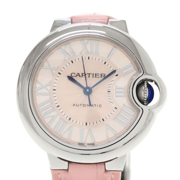 Cartier Ballon Bleu WSBB0031 33mm Automatic Stainless Steel Watch: Cartier Ballon Bleu WSBB0031 33mm Automatic Stainless Steel Watch This pre-owned Cartier Ballon Bleu de Cartier WSBB0031 women's wristwatch features a distinctive round, balloon-like stainless steel c