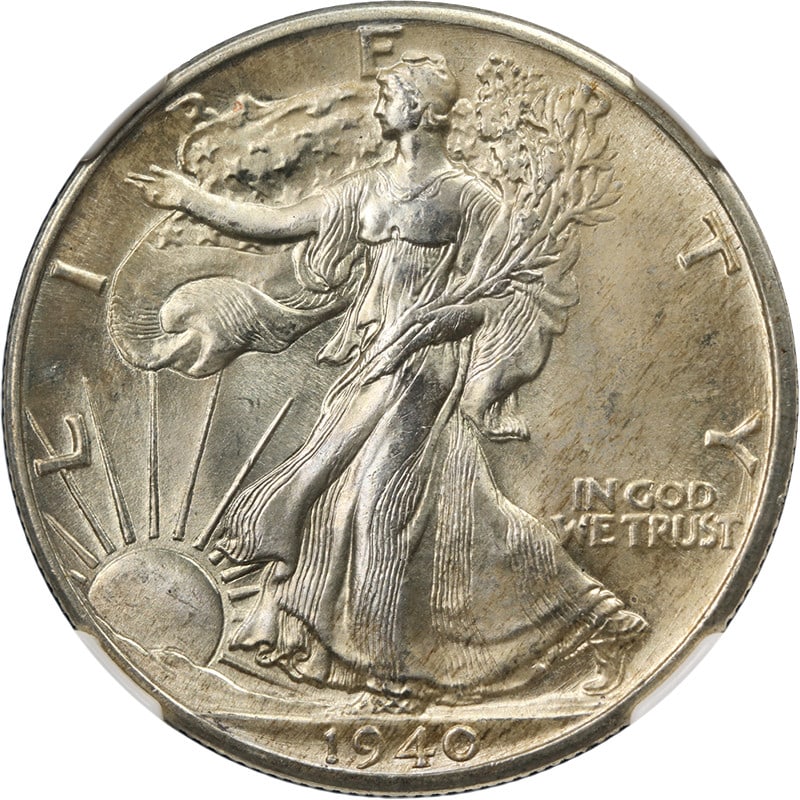 NGC MS66 1940-P Walking Liberty Half Dollar Silver (1 of 4)