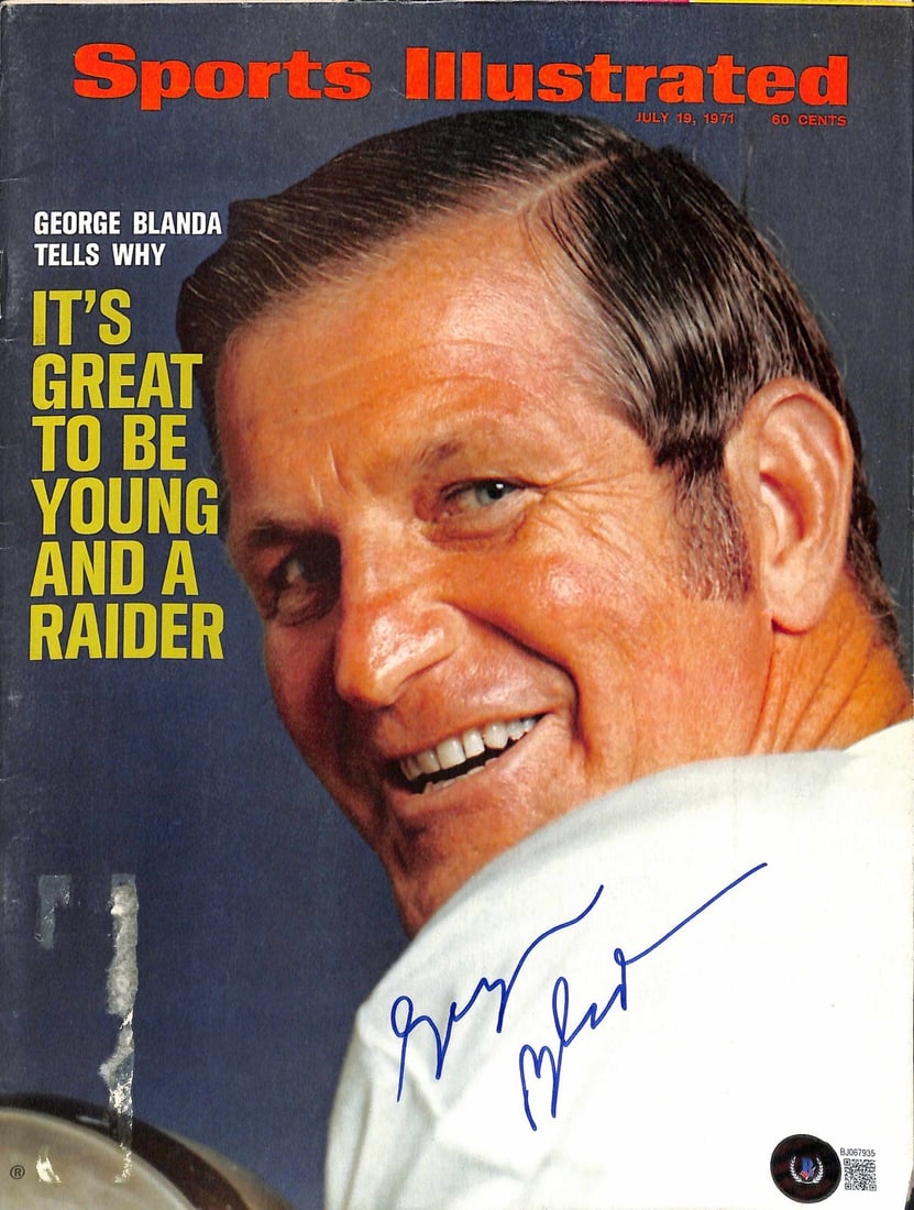 Sports Illustrated July 1971 Magazine Autographed by George Blanda Beckett Authenticated (1 of 1)