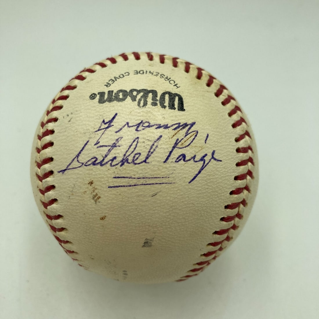 Satchel Paige Signed Baseball PSA DNA Near Mint 8 Cleveland Guardians (1 of 8)
