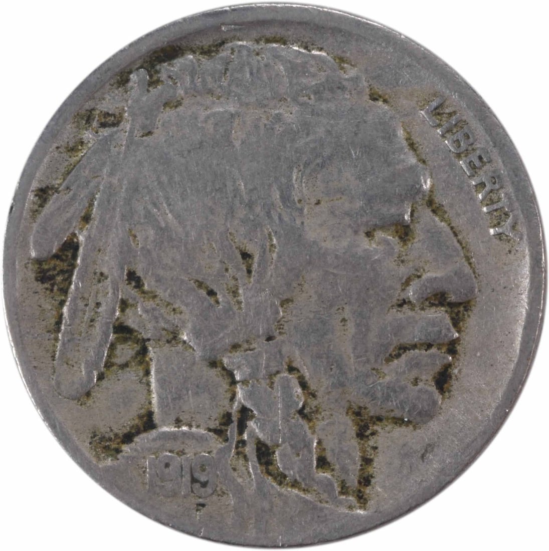 1919-S Buffalo Nickel VF Uncertified Coin by James Earle Fraser (1 of 2)